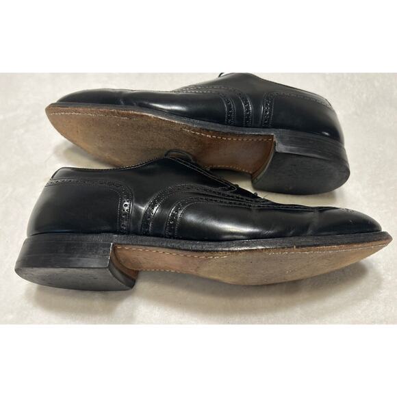 Johnston & Murphy Mens Shoes Size 8.5 D/B Black Vintage Wing Tip Oxford 24-93210 - Picture 5 of 8